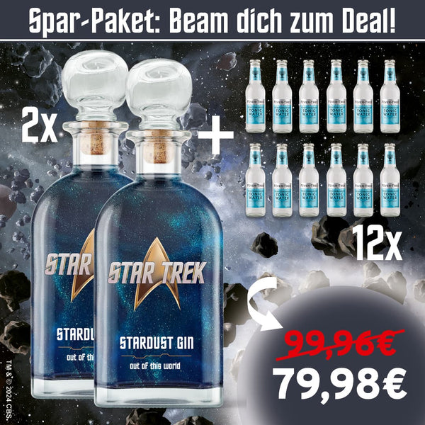 🖖Star Trek Stardust Gin Sparset: 2 Gin + 12 Tonics