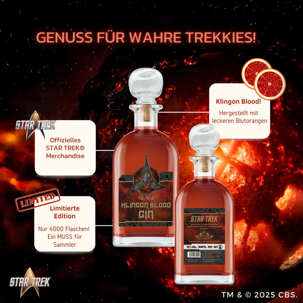 V-SINNE Star Trek Klingon Blood Gin 500ml 40% vol.