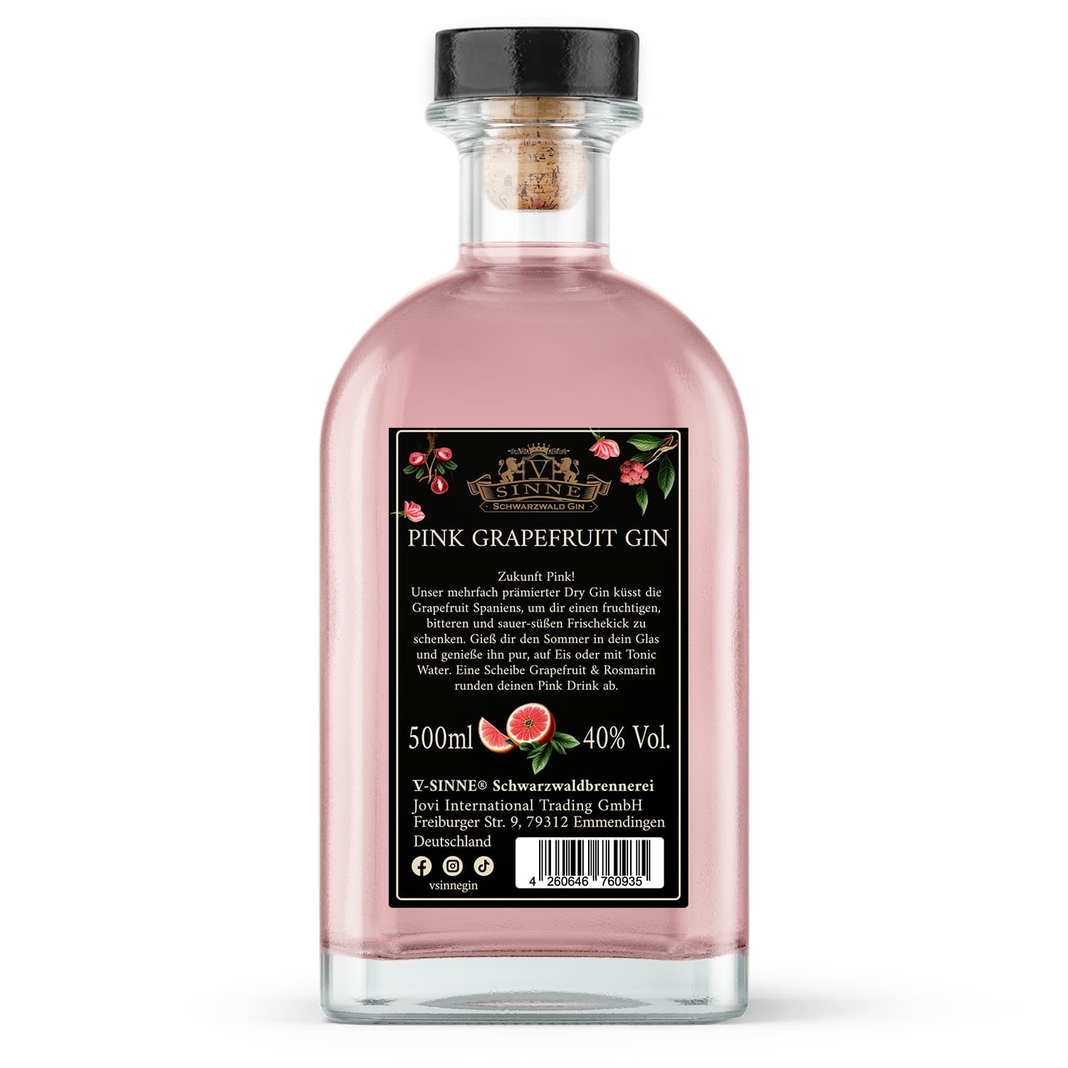 kaufen Gin online Grapefruit Pink jetzt Handmade 500 ml V-SINNE |